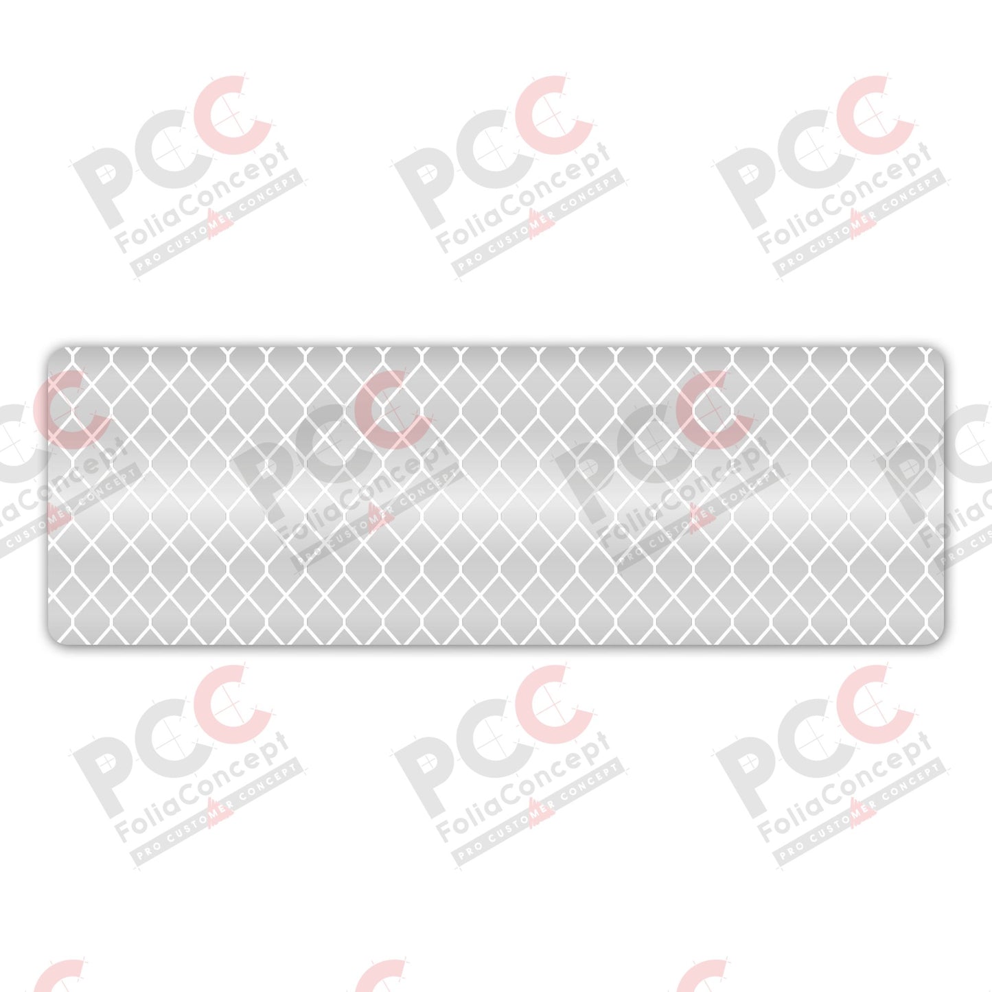 Konturmarkierung weiß Diamond Grade - 30 mm x 90 mm - Streifen = 10x a 30x90 mit GAPS - insg. 1m lang