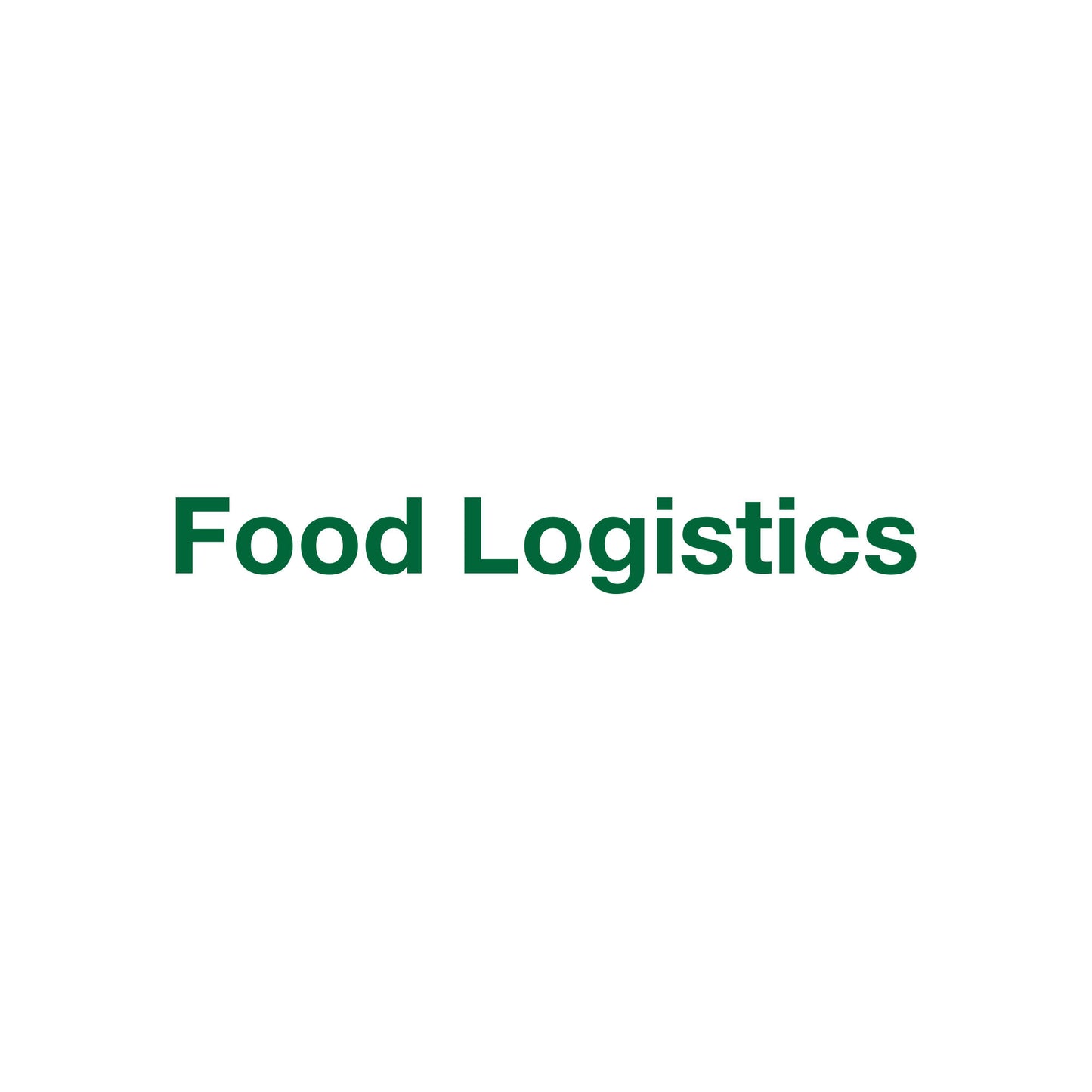 Schriftzug „Food Logistics“ – 2,2 m breit – grün