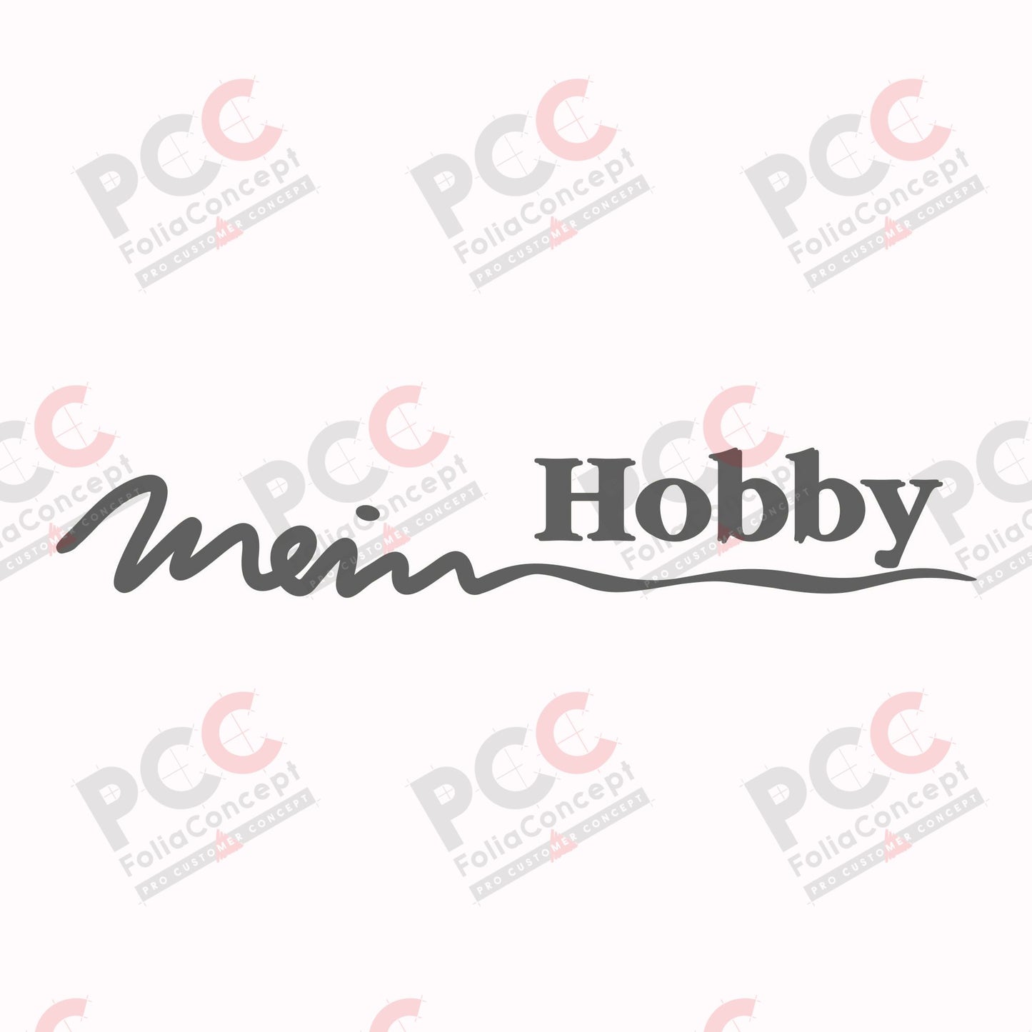 Aufkleber Hobby Deckschrift "Mein Hobby" grau met.