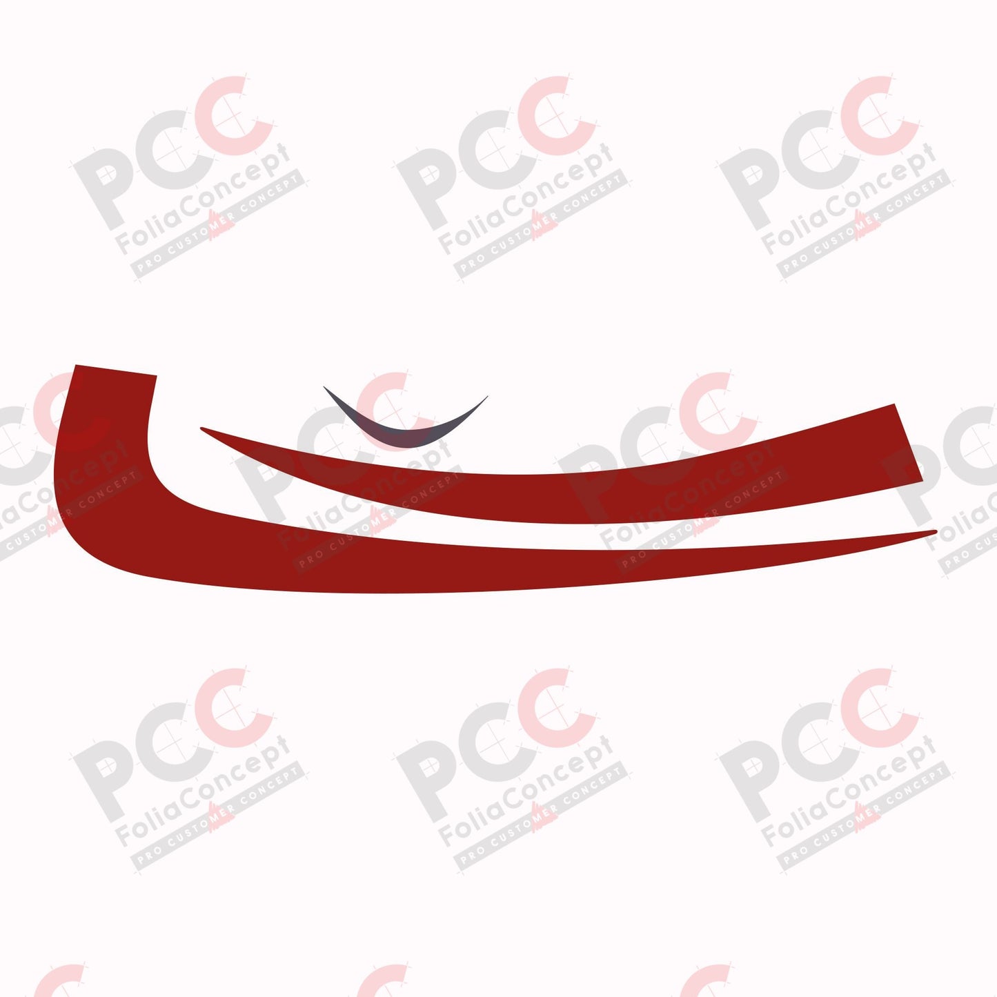 Aufkleber Design Auge 3-tlg. rotbraun/grau -rechts