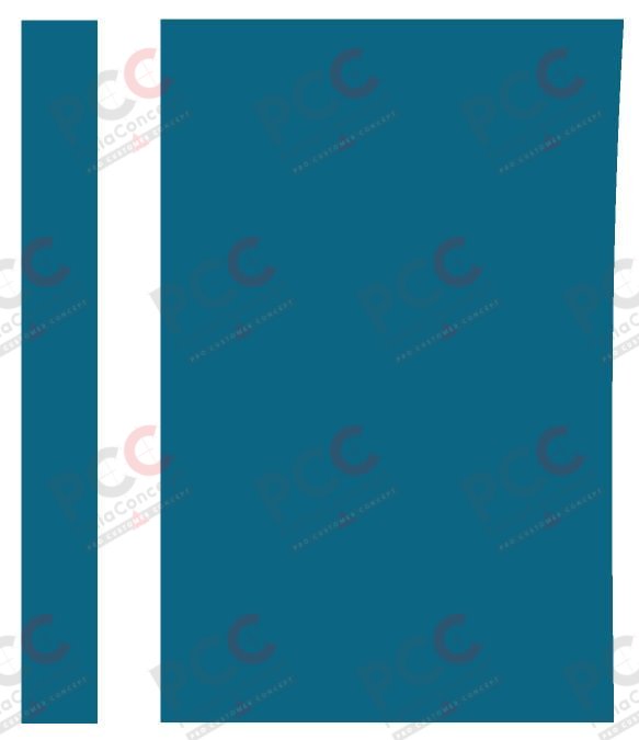 Aufkleber Alkoven Rundung 2tlg. rechts - blau met.