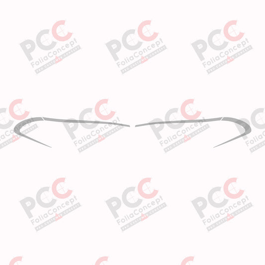 Aufkleber Designelement Front HI silber 4-tlg