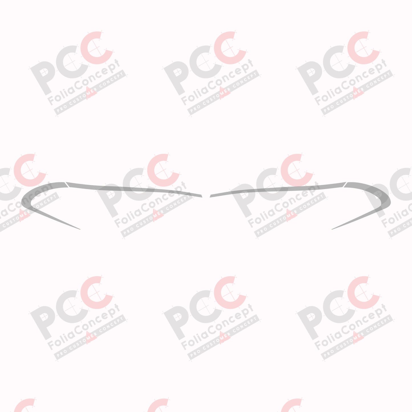 Aufkleber Designelement Front HI silber 4-tlg