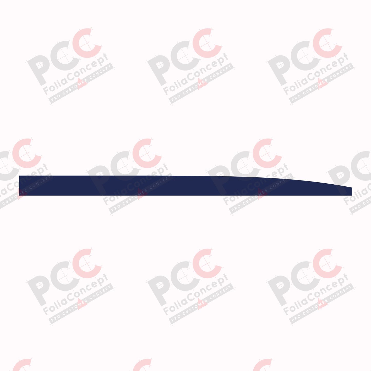 Aufkleber Bauchbinde 4350 mm dunkelblau rechts