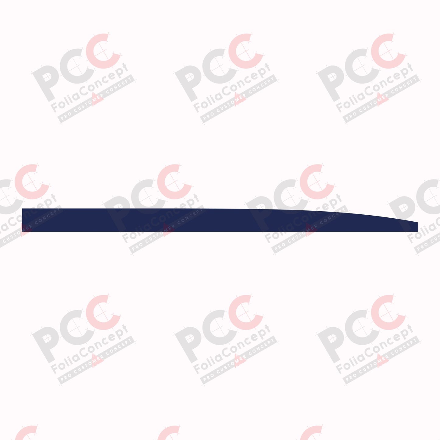 Aufkleber Bauchbinde 4400 mm dunkelblau rechts