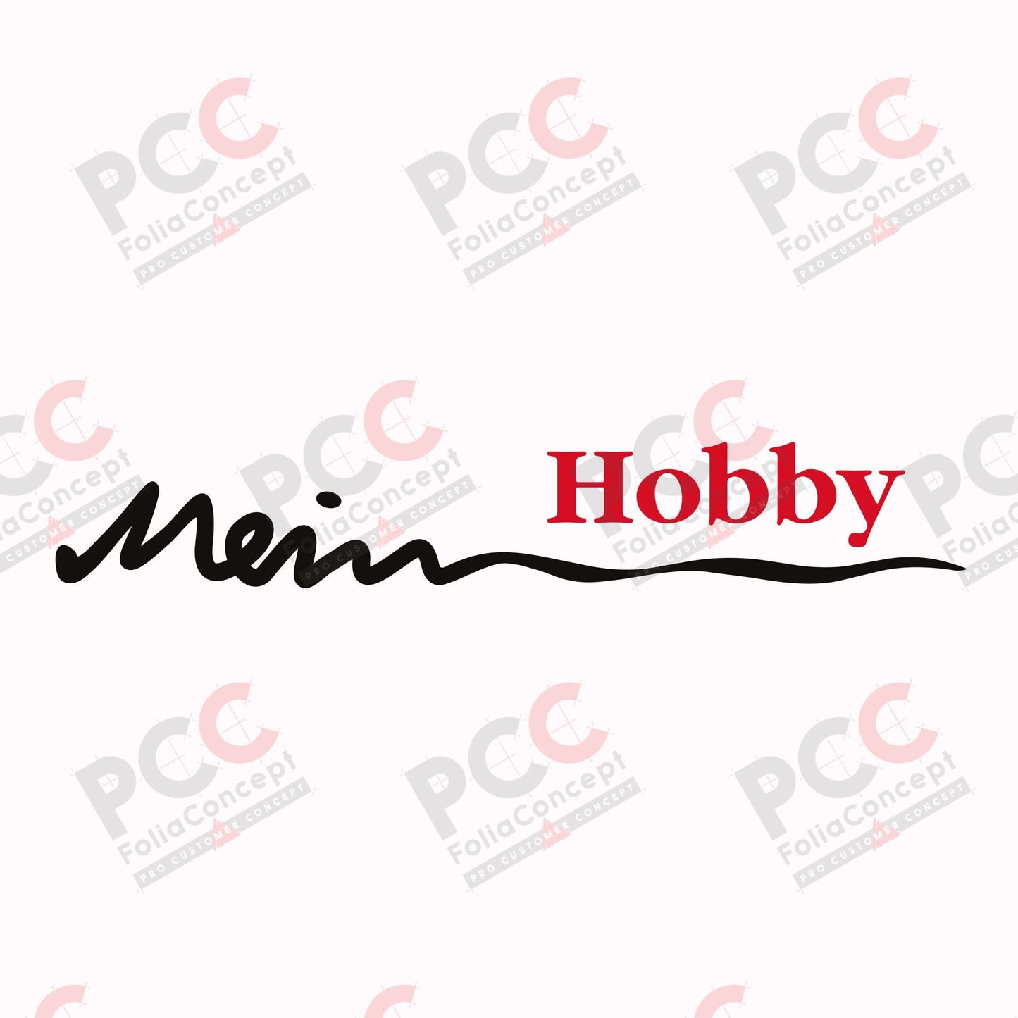Schriftzug - Mein Hobby - schwarz/rot