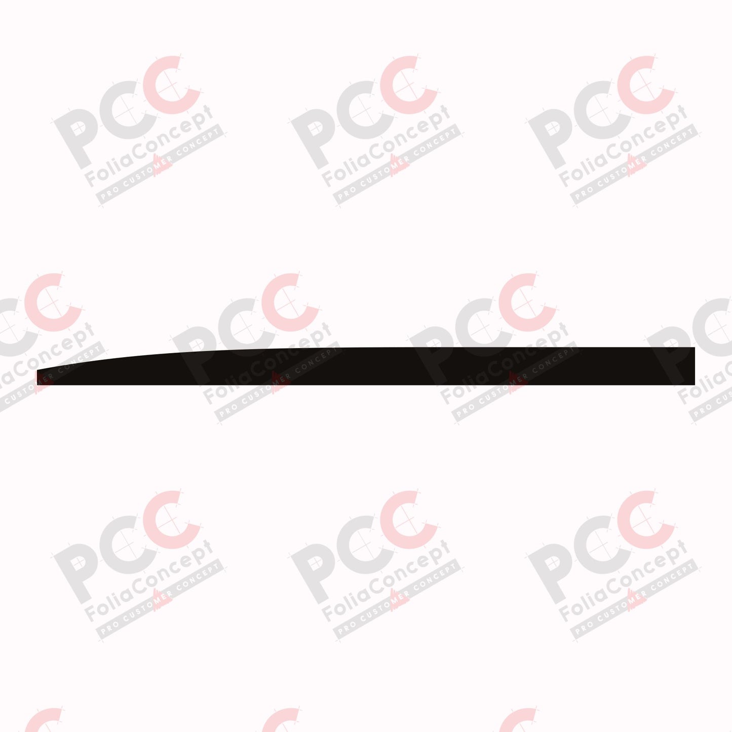 Aufkleber Bauchbinde 4500 mm schwarz links