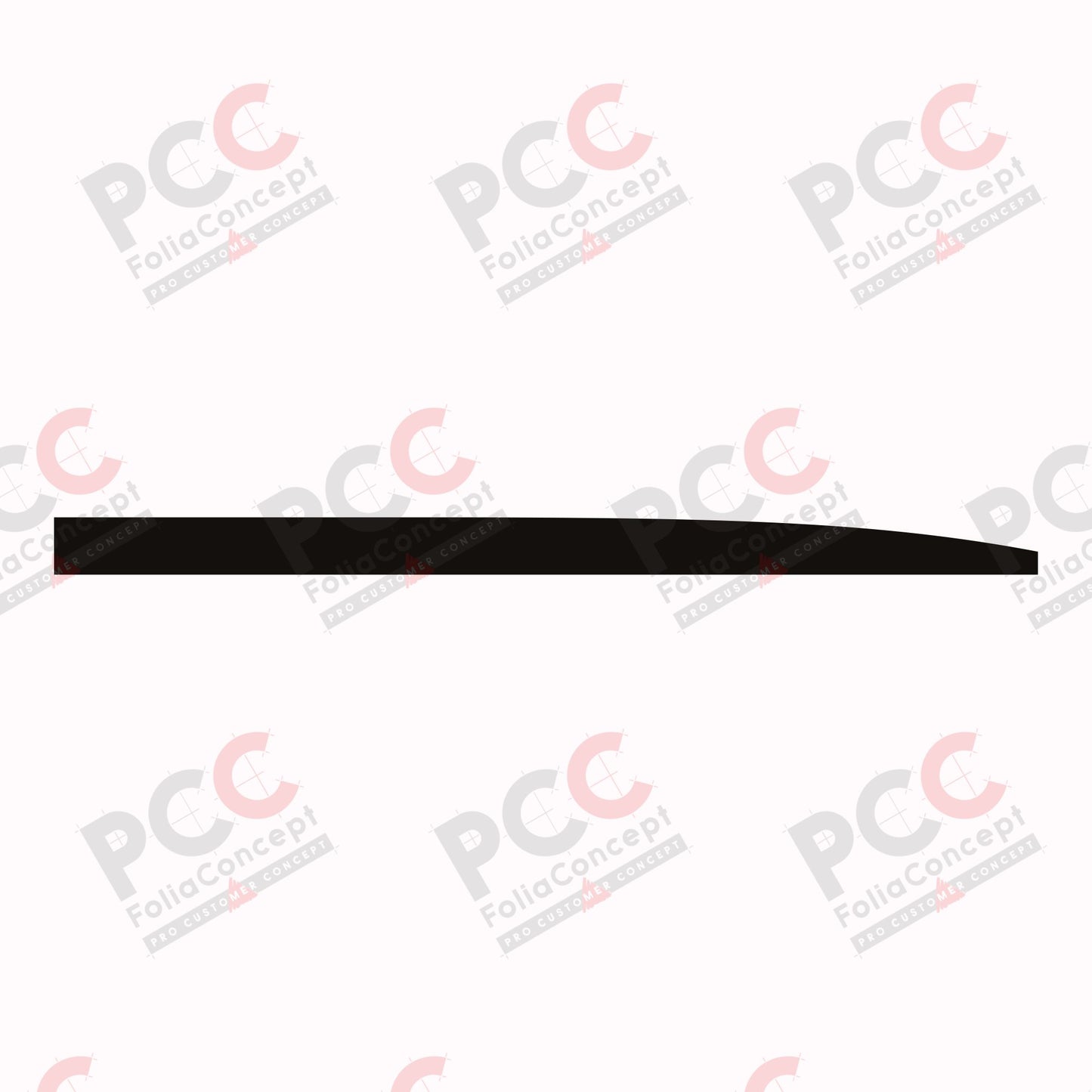 Aufkleber Bauchbinde 4500 mm schwarz rechts
