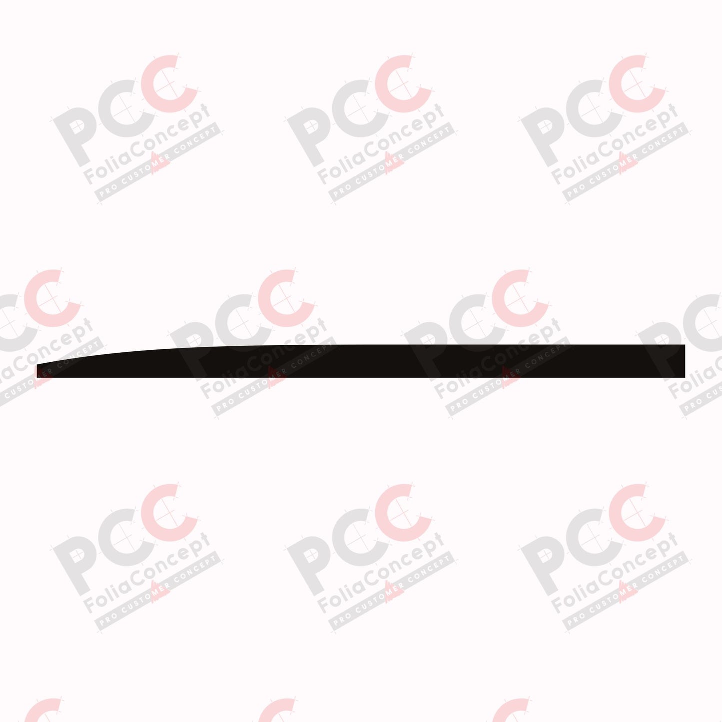 Aufkleber Bauchbinde 5600 mm schwarz links