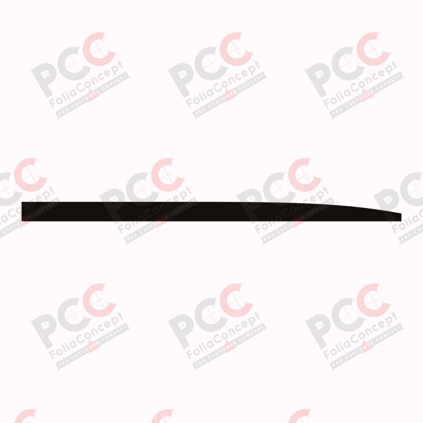 Aufkleber Bauchbinde 5600 mm schwarz rechts
