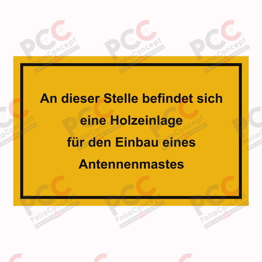 Aufklebeschild für Holzeinlage 65x40mm