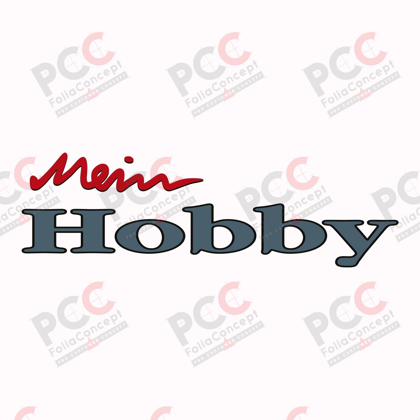 Hobby Wohnwagen Schriftzug Mein Hobby rot/graublau/schw - 2700190014