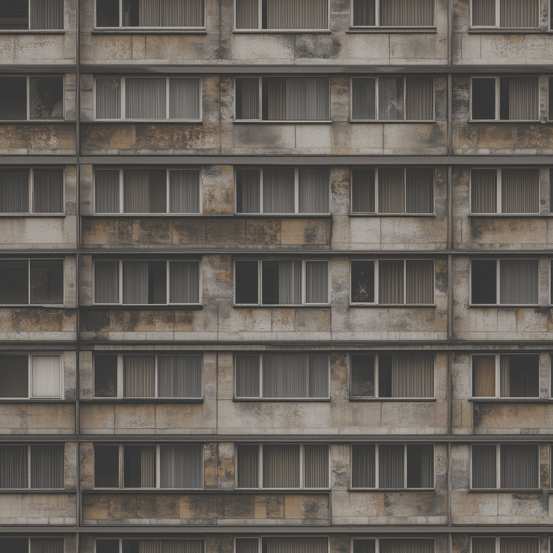 selbstklebende Tapete Brutalistische Architektur in Grau von PCC FoliaConcept