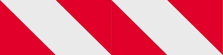Warnmarkierung DIN 30710 rot-weiss reflektierend fuer Nutzfahrzeuge