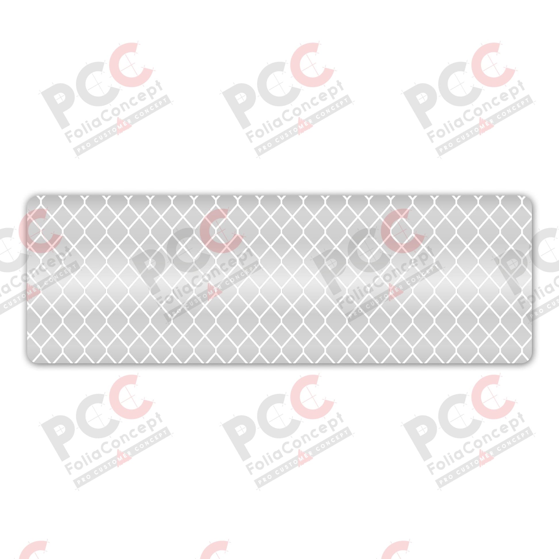 Konturmarkierung weiß Diamond Grade - 30 mm x 90 mm  - Streifen =  10x a 30x90 mit GAPS - insg. 1m lang