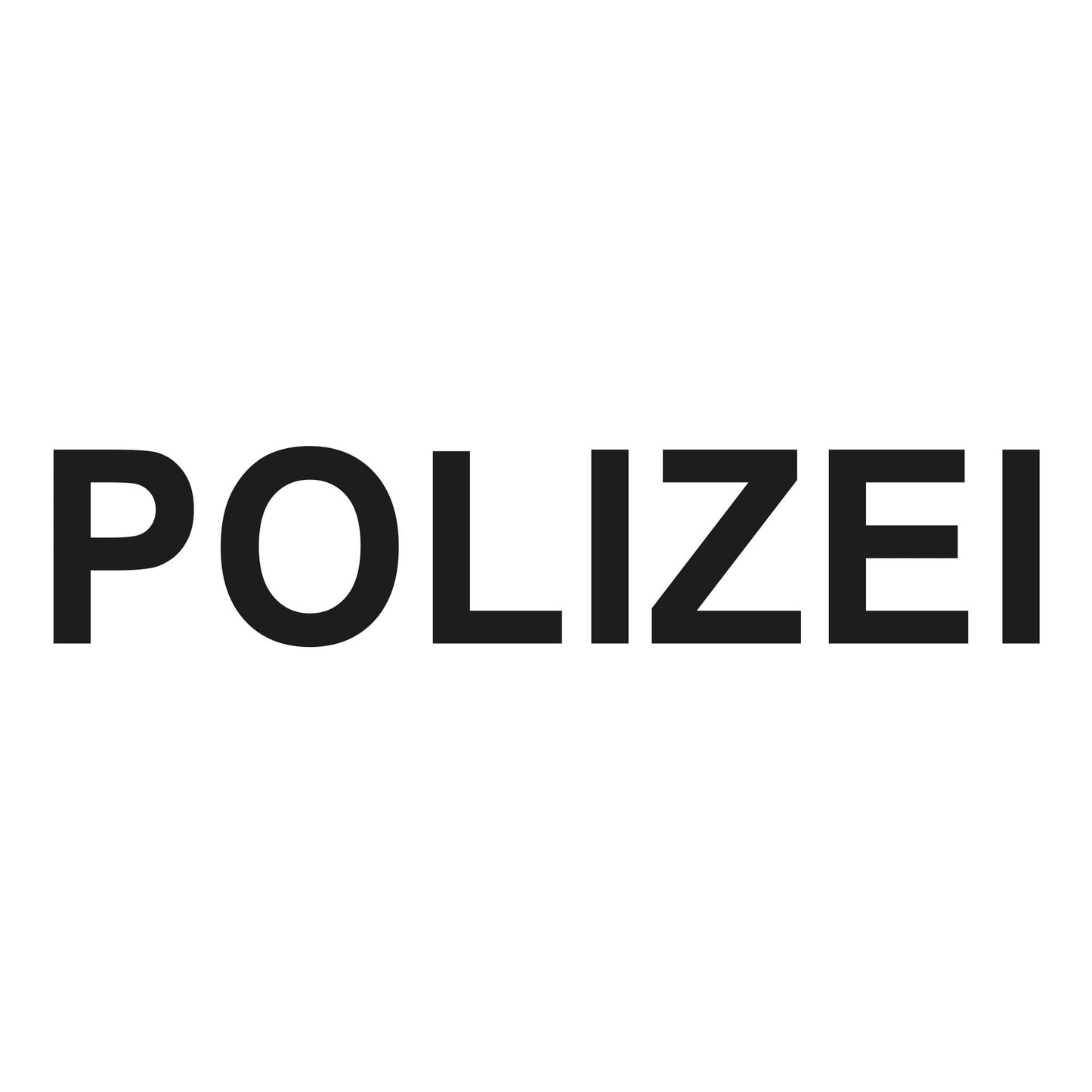 Schriftzug "Polizei" 735mm x 145mm schwarz nicht reflektierend