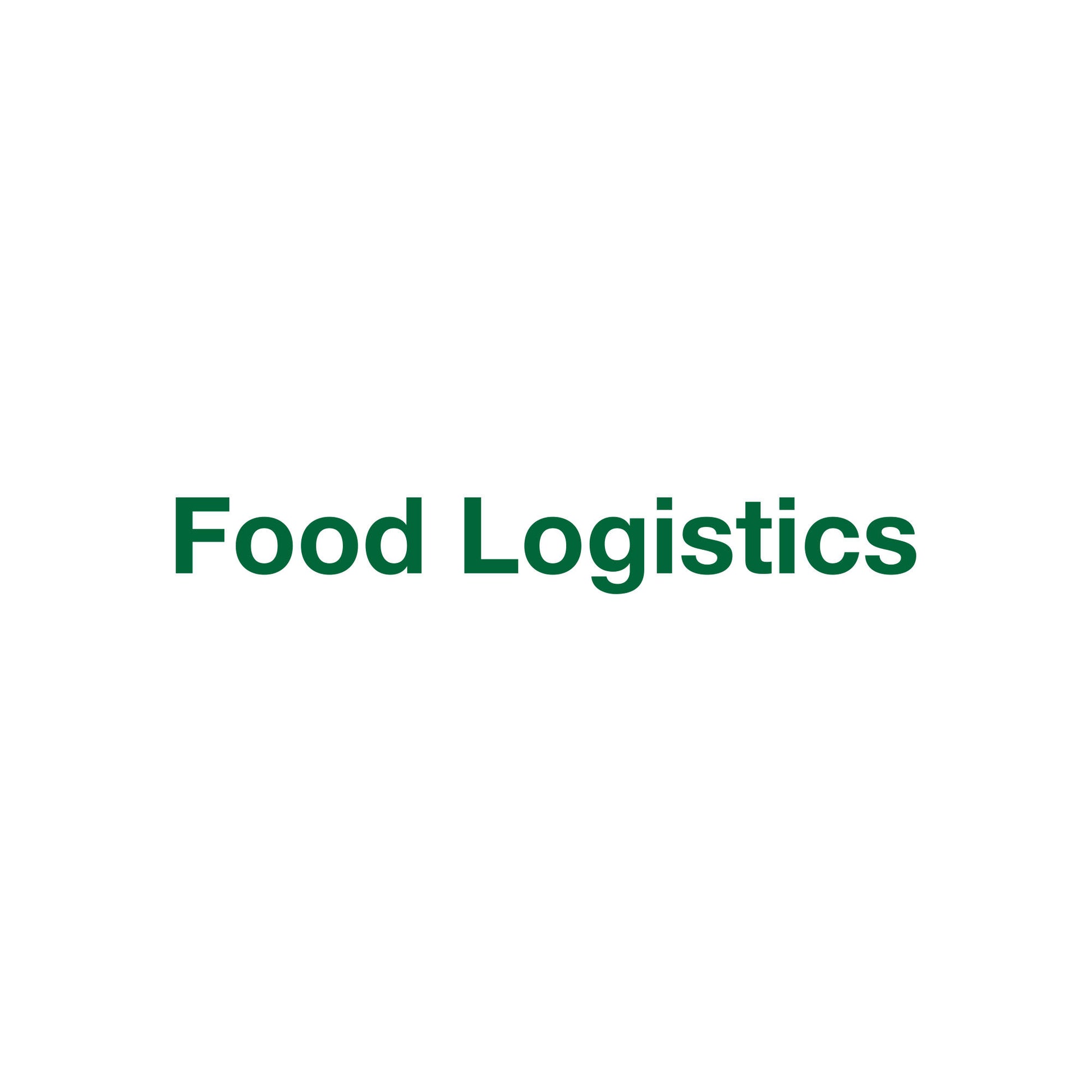 Schriftzug „Food Logistics“ – 2,2 m breit – grün