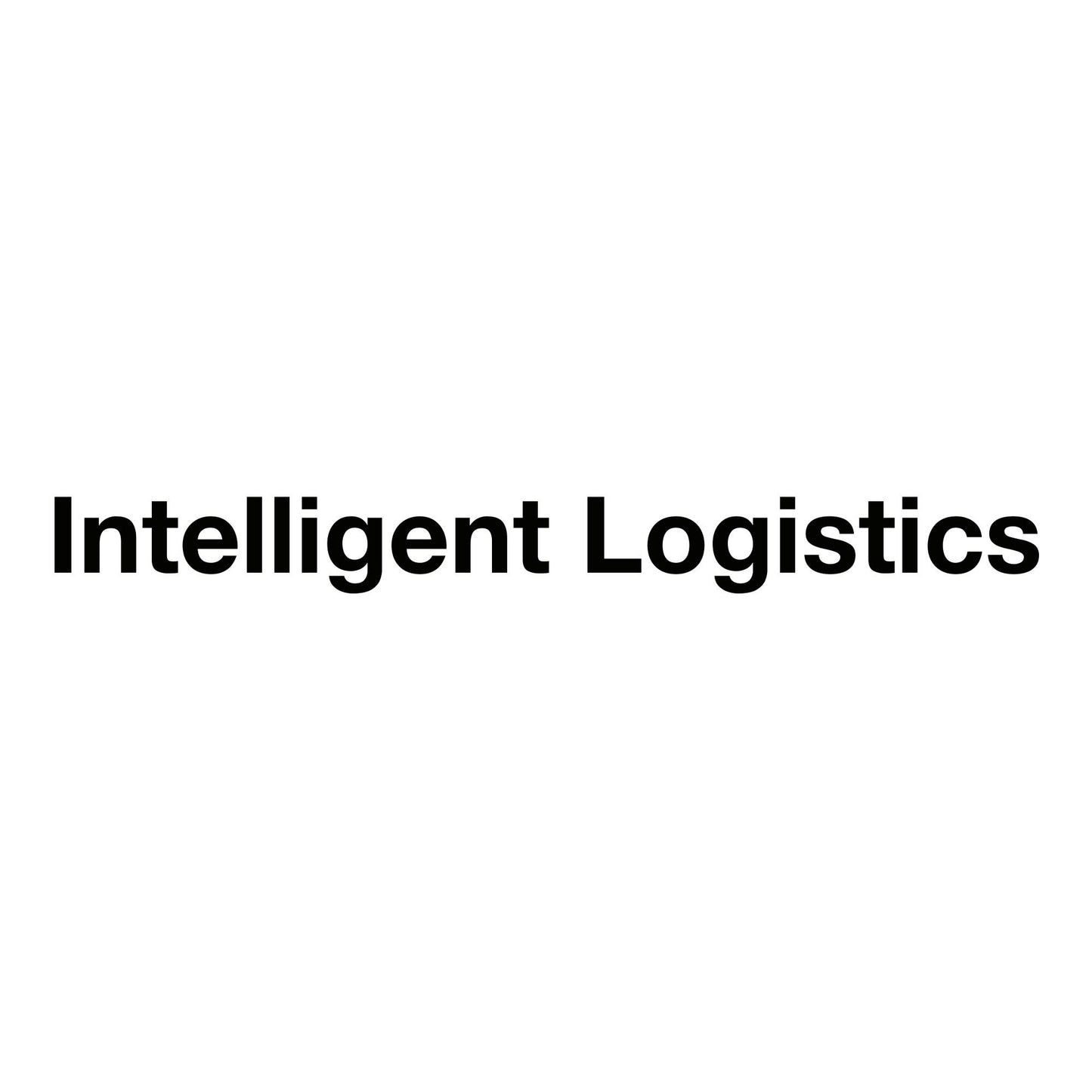 Schriftzug „Intelligent Logistics“ – 5,5 m breit – schwarz