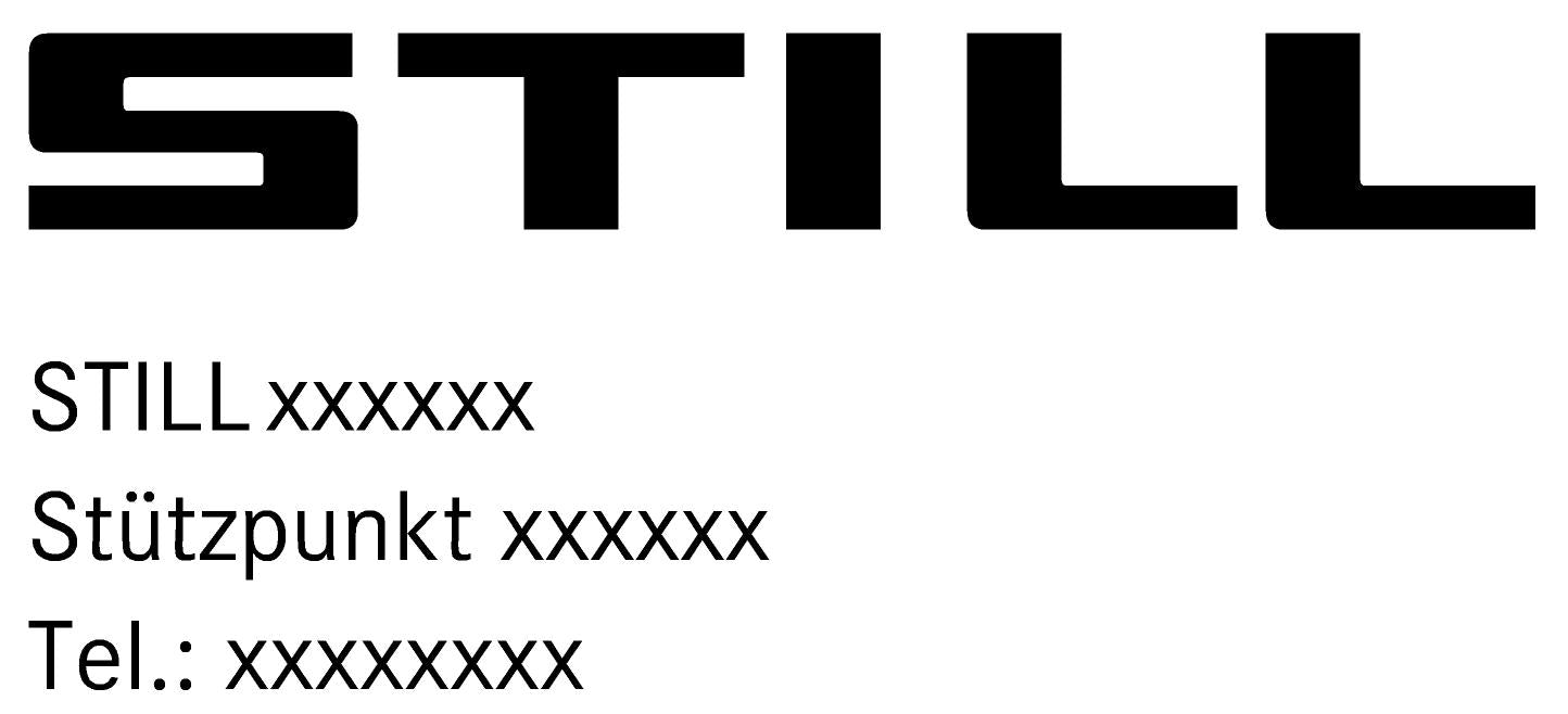 STILL Tür-Adressblock – Logo, Standort, Stützpunkt und Domain