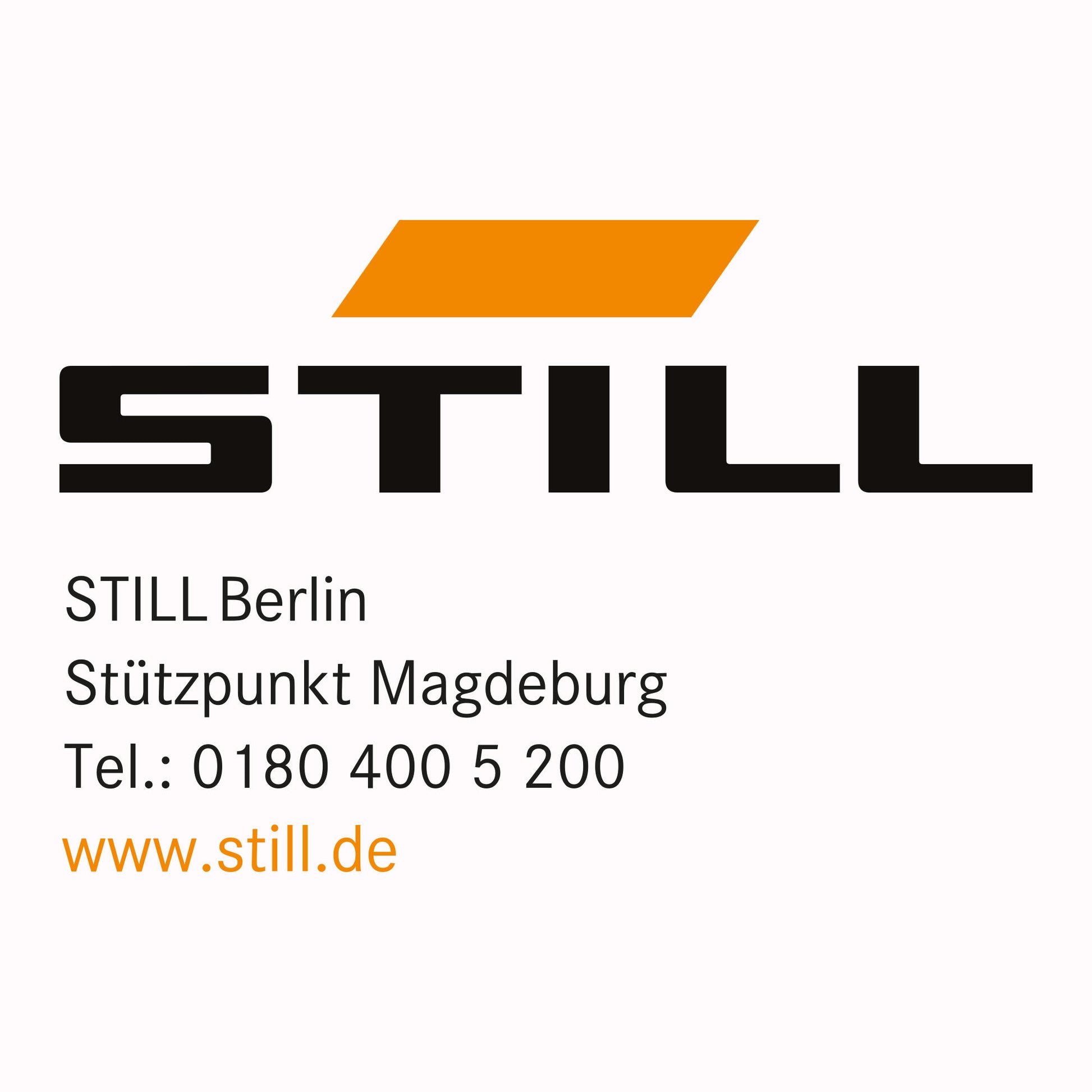 STILL Tür-Adressblock – Logo, Standort, Stützpunkt und Domain