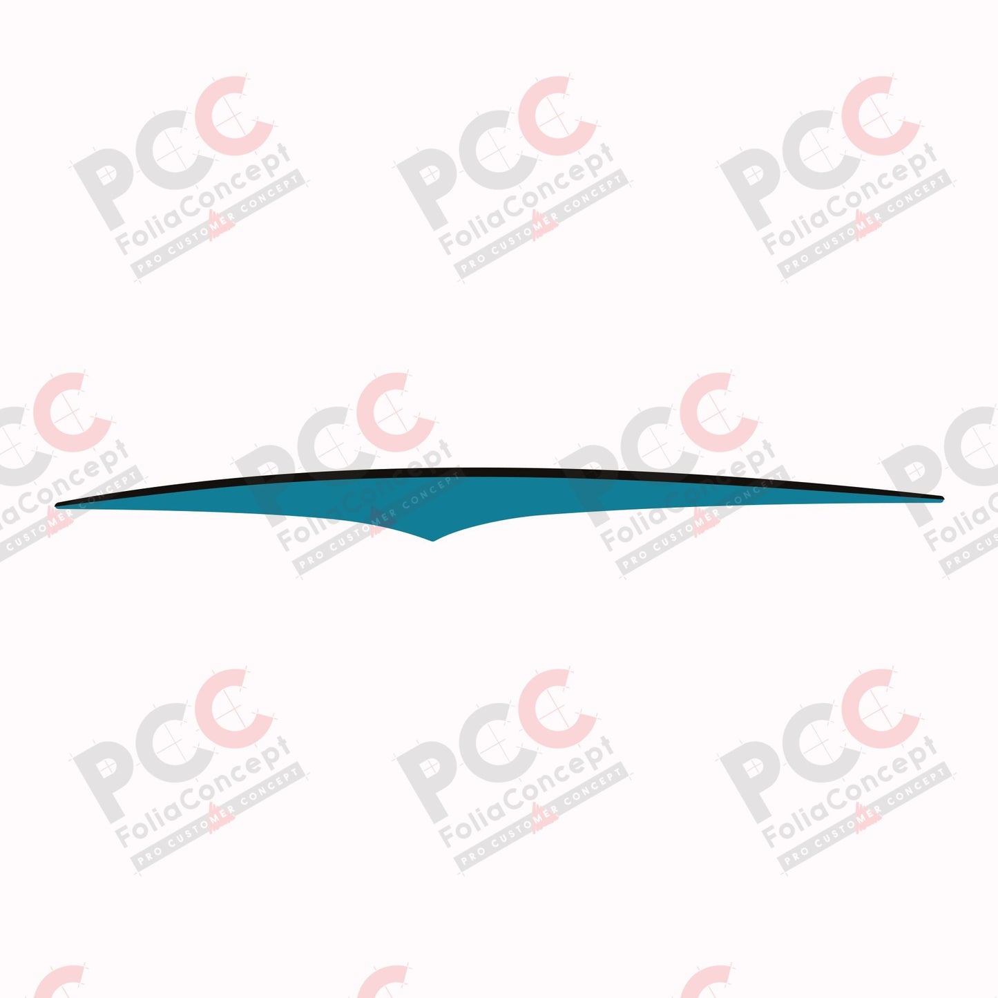 Aufkleber Trapez 1400 mm blau links