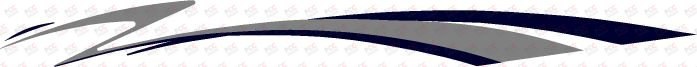 Aufkleber Hobby Wohnwagen Design Welle Außen 3-tlg blau sil rechts - 2702060407 + 2702000207