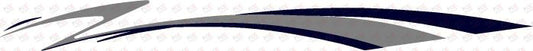 Aufkleber Hobby Wohnwagen Design Welle Außen 3-tlg blau sil rechts - 2702060407 + 2702000207
