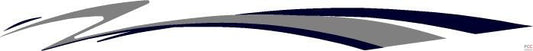Aufkleber Hobby Wohnwagen Design Welle Außen 3-tlg blau sil rechts - 2702060407 + 2702000207