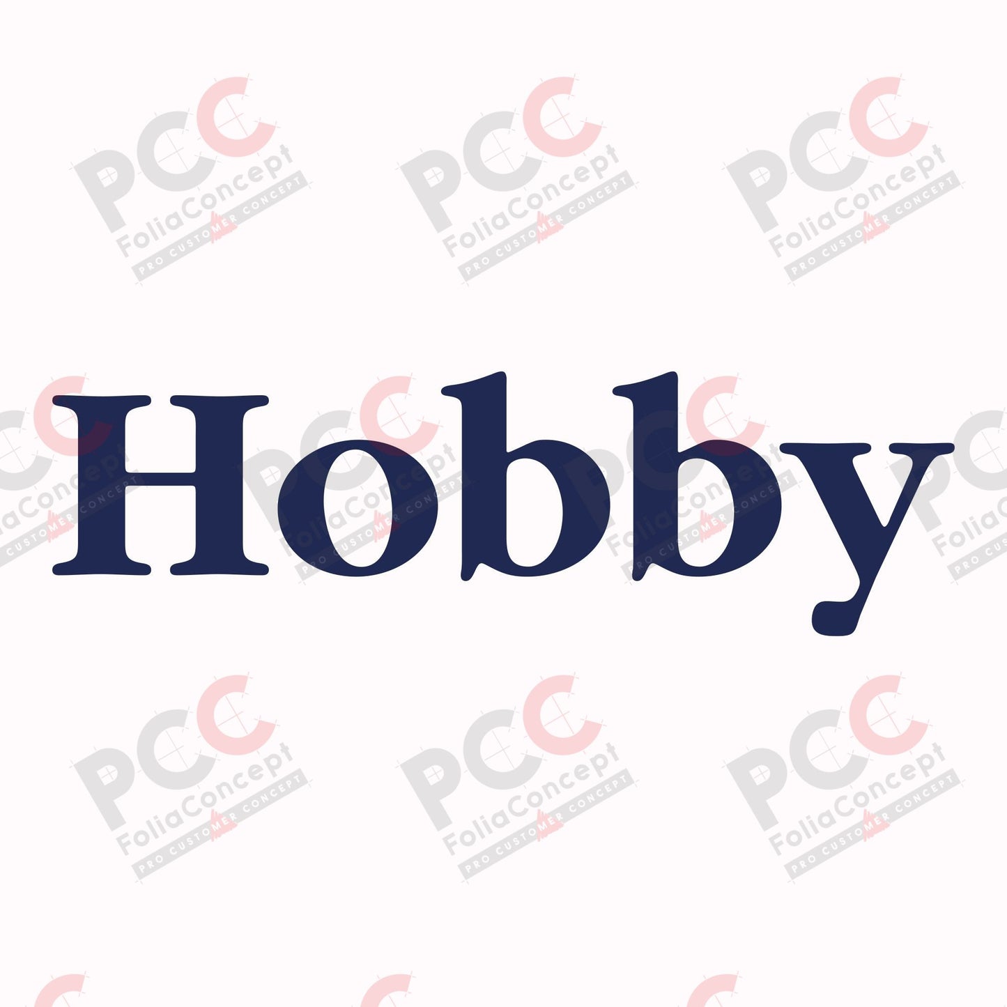 Schriftzug "Hobby" blau