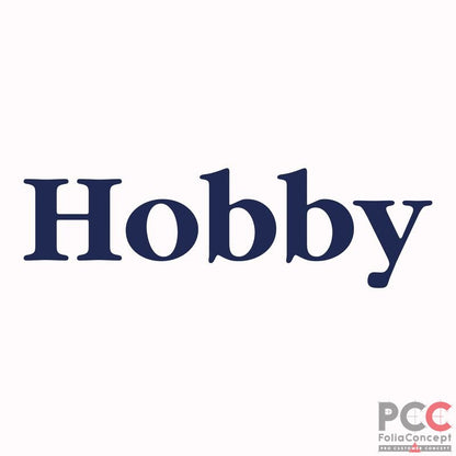 Schriftzug "Hobby" blau
