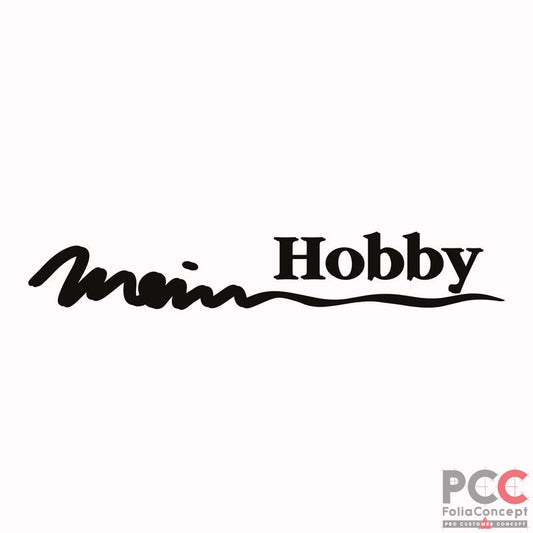 Aufkleber Hobby Schatten "Mein Hobby" schwarz