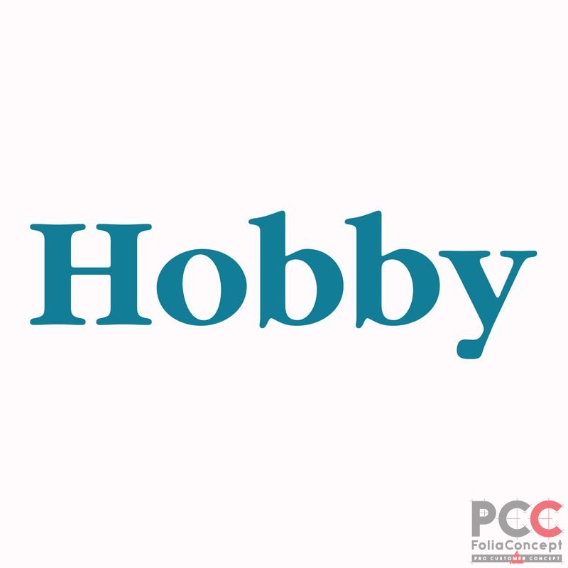 Schriftzug "Hobby" - blau-met.