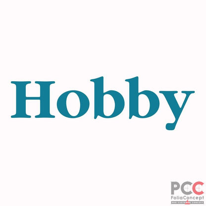 Schriftzug "Hobby" - blau-met.