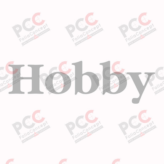 Schriftzug "Hobby" - silber