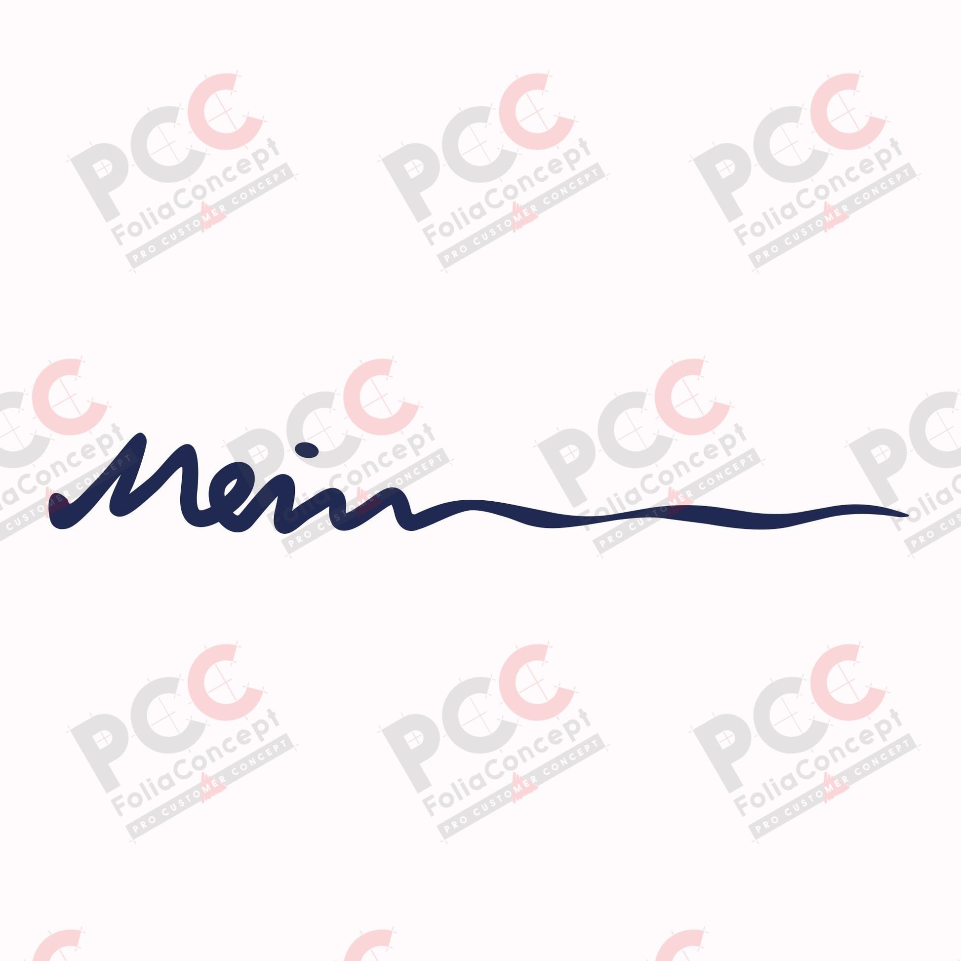 Aufkleber Hobby Deckschrift "Mein" blau met.