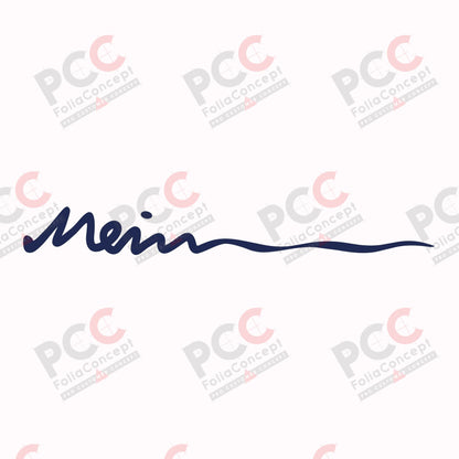 Aufkleber Hobby Deckschrift "Mein" blau met.