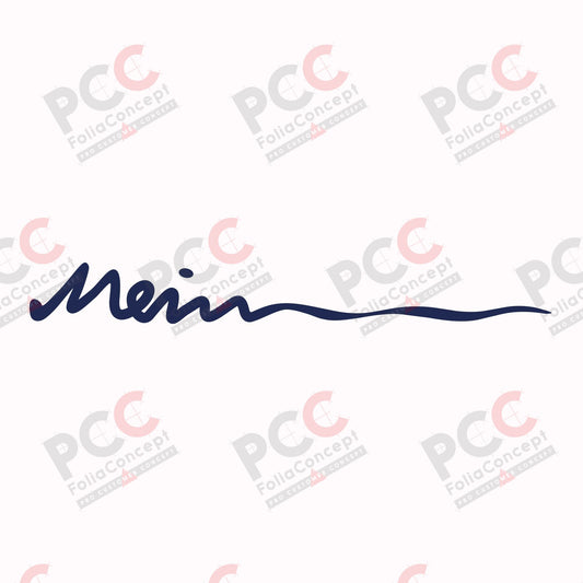 Aufkleber Hobby Deckschrift "Mein" blau met.