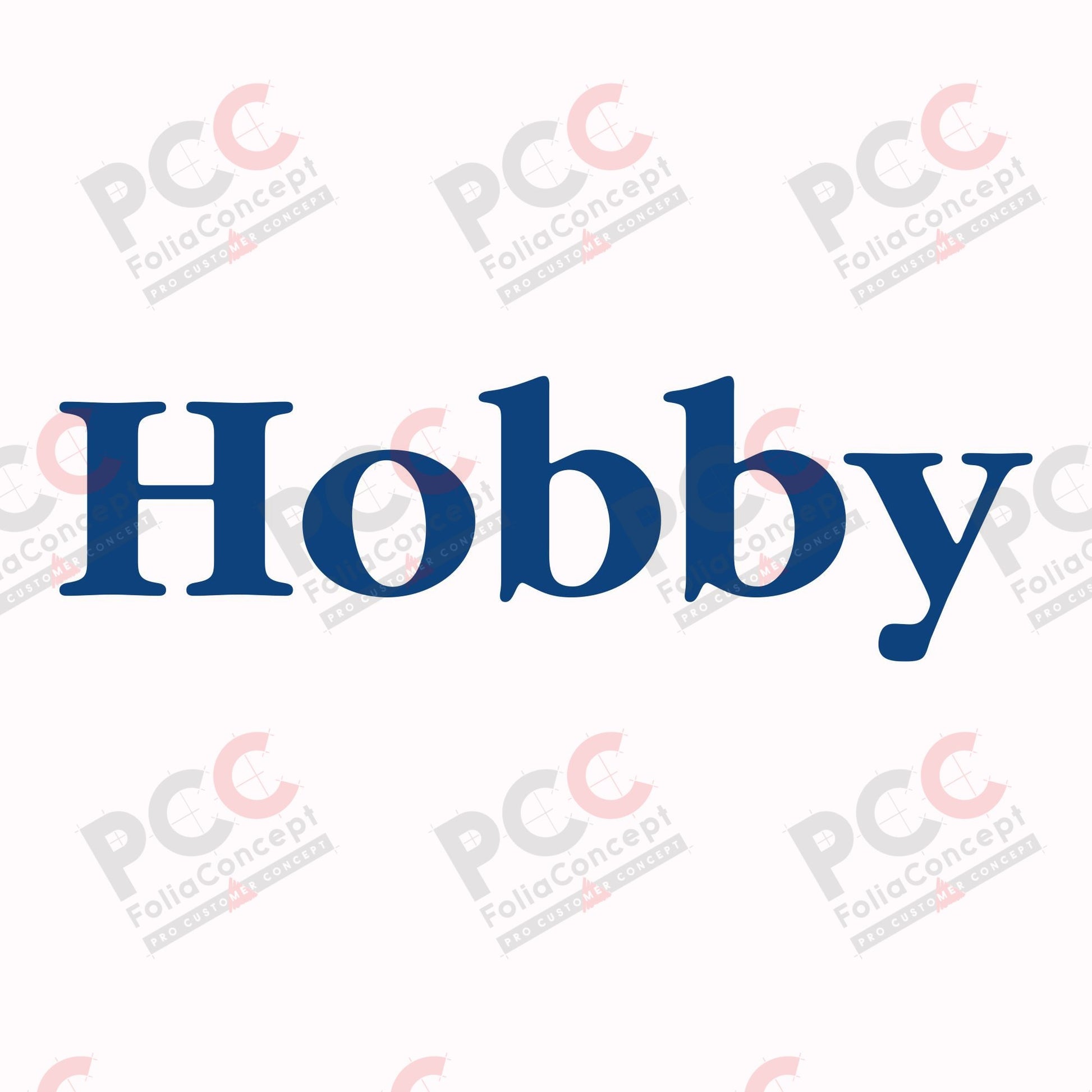 Schriftzug "Hobby" - tiefblau