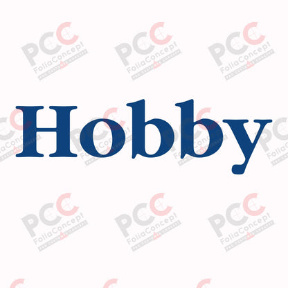 Schriftzug "Hobby" - tiefblau