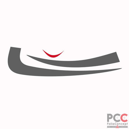 Aufkleber Design Auge 3-tlg. grau/rot - rechts