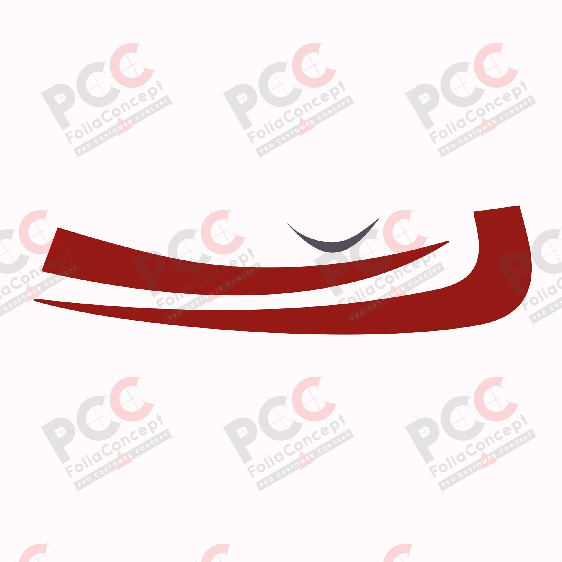 Aufkleber Design Auge 3-tlg. rotbraun/grau - links