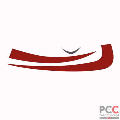 Aufkleber Design Auge 3-tlg. rotbraun/grau - links