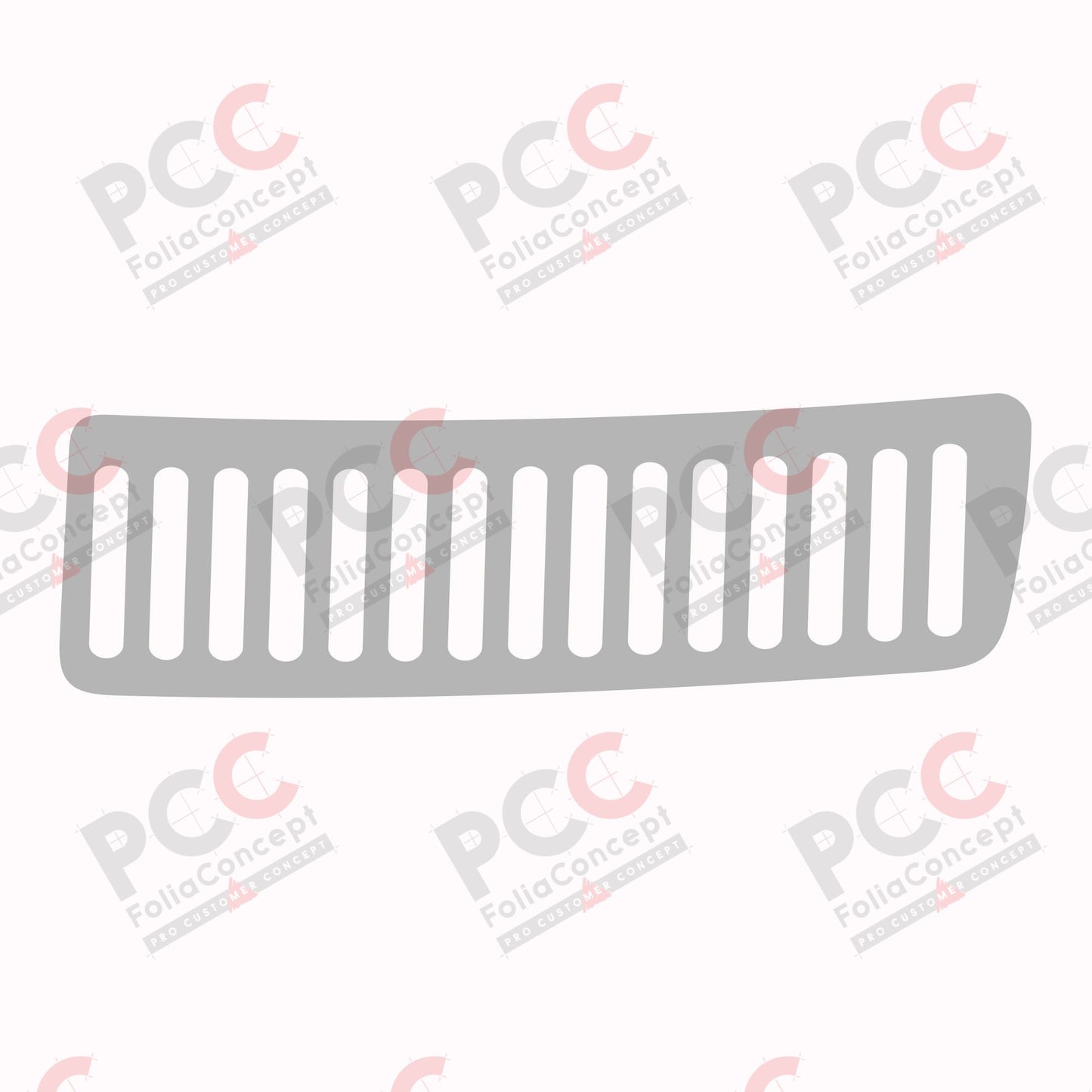 Aufkleber Kühlergrill Fiat silber links