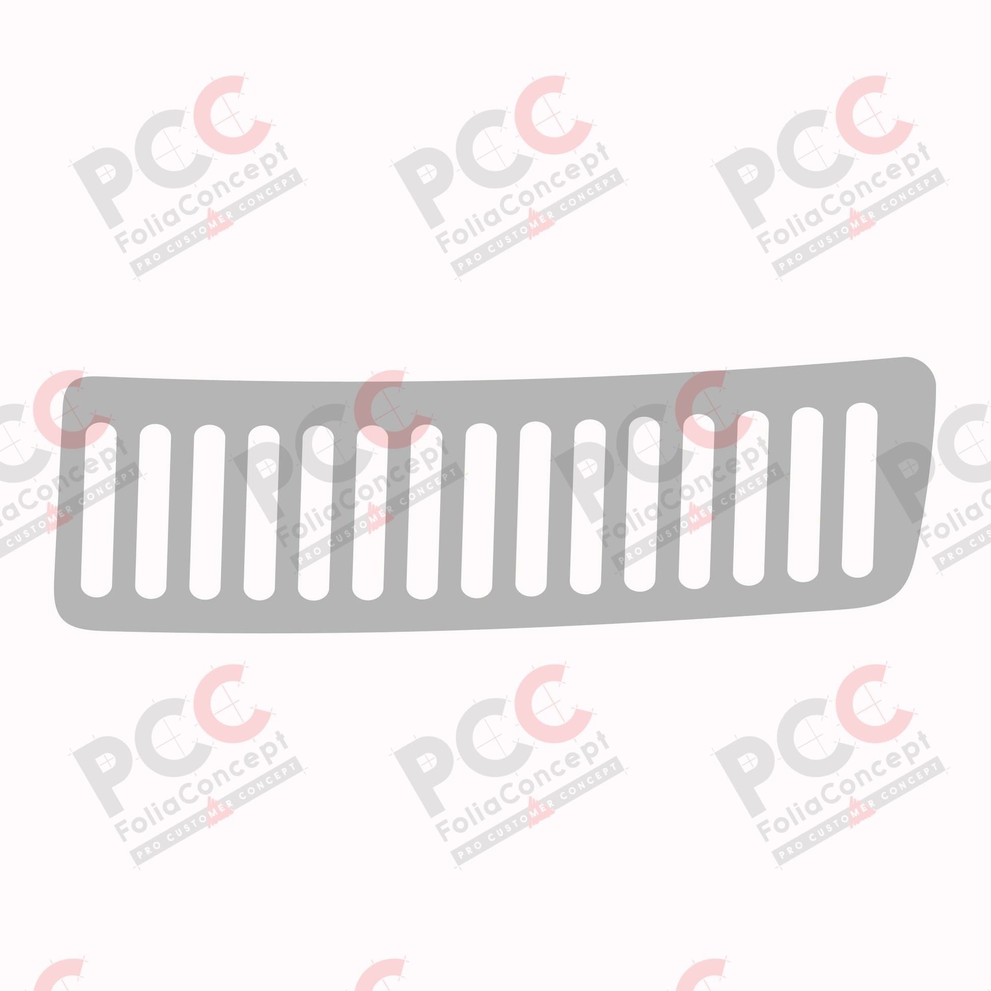 Aufkleber Kühlergrill Fiat silber links