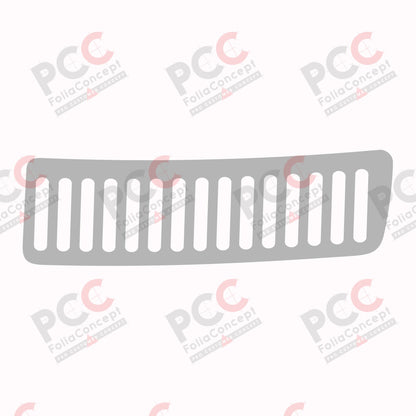 Aufkleber Kühlergrill Fiat silber links