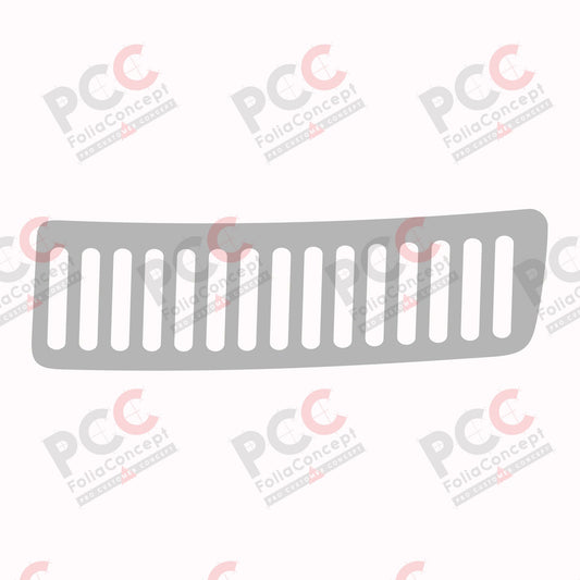 Aufkleber Kühlergrill Fiat silber links