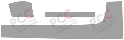 Aufkleber Fiat B-Säule HI 3tlg. links – silber