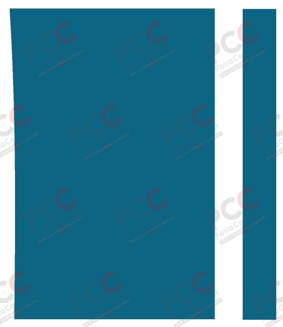 Aufkleber Alkoven Rundung 2tlg. links - blau met.