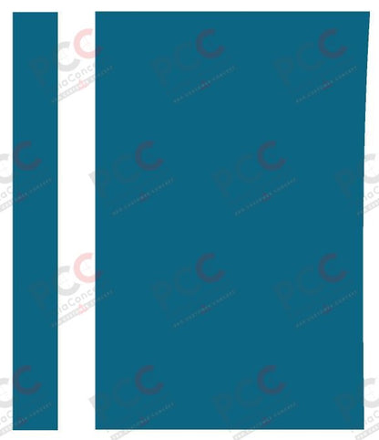 Aufkleber Alkoven Rundung 2tlg. rechts - blau met.