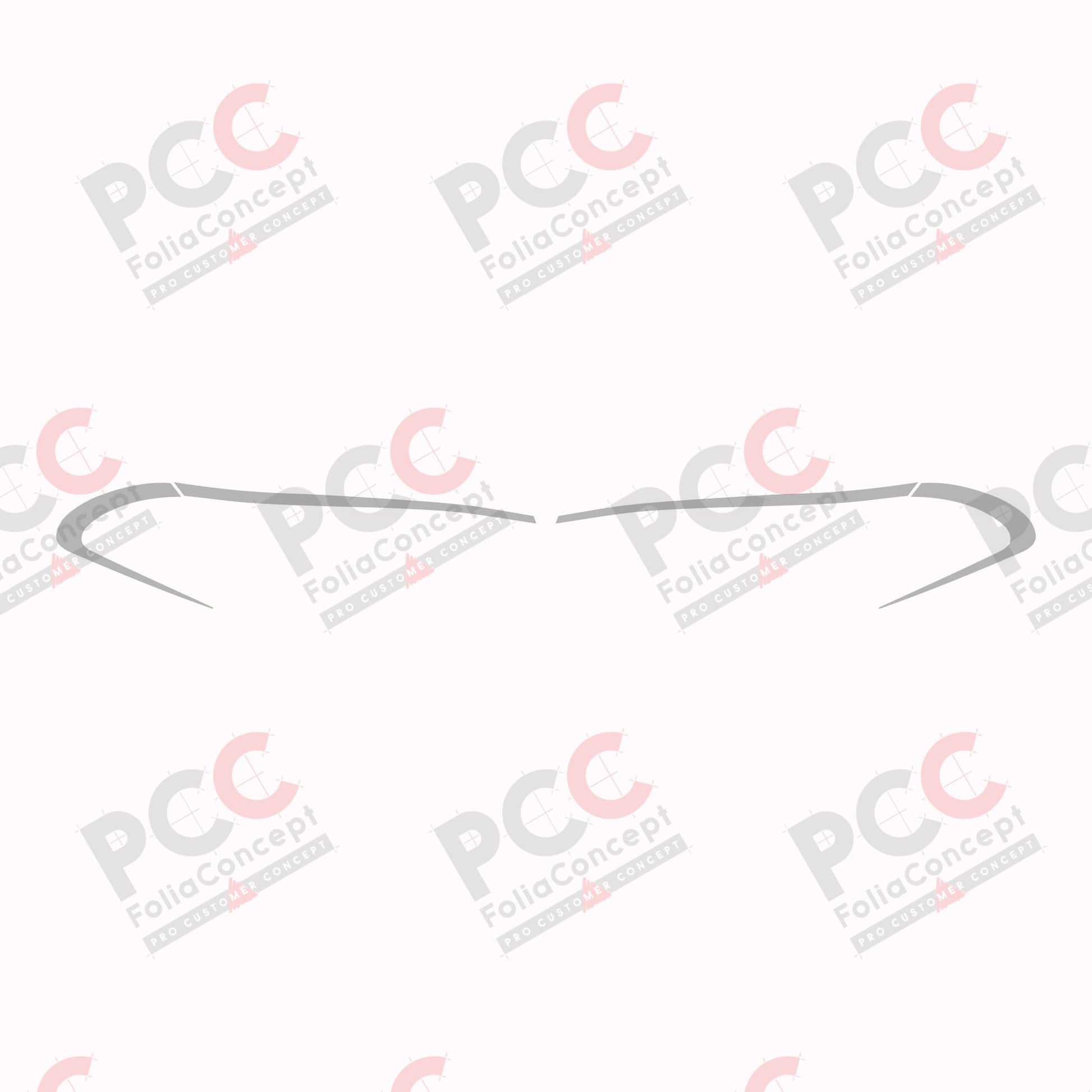 Aufkleber Designelement Front HI silber 4-tlg